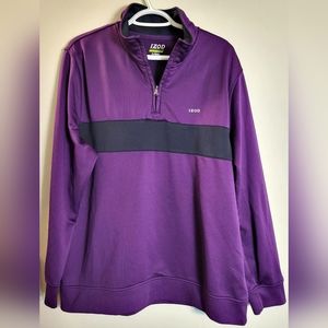 Izod Performance Golf Quarter Zip Purple